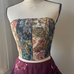 SHEIN Multicolor Floral Bustier Top